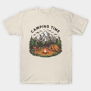 Camping Time Travel Adventure Holidays T-Shirt